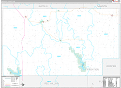 Frontier County Wall Map Premium Style 2026