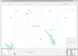 Frontier County, NE Wall Map Premium Style 2024