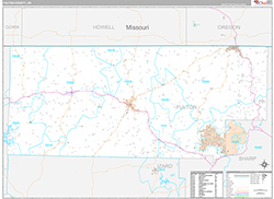 Fulton County Wall Map Premium Style 2026