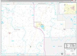 Fulton County Wall Map Premium Style 2026