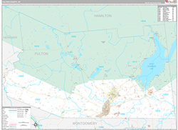 Fulton County Wall Map Premium Style 2026