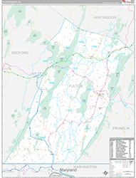 Fulton County Wall Map Premium Style 2026