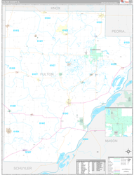 Fulton County, IL Wall Map Premium Style 2024