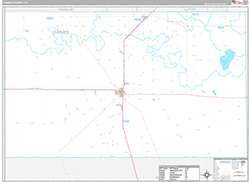 Gaines County Wall Map Premium Style 2026