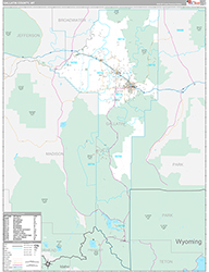 Gallatin County Wall Map Premium Style 2026
