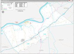 Gallatin County, KY Wall Map Premium Style 2026