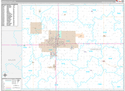 Garfield County Wall Map Premium Style 2026