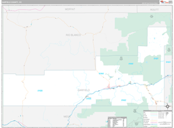 Garfield County, CO Wall Map Premium Style 2024