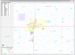 Garfield County, OK Wall Map Premium Style 2024