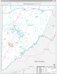 Garrett County Wall Map Premium Style 2026