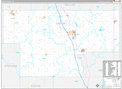 Garvin County Wall Map Premium Style 2026