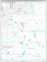 Geauga County Wall Map Premium Style 2026