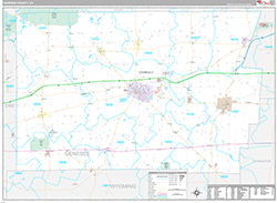 Genesee County Wall Map Premium Style 2026