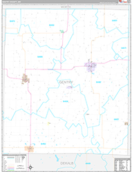 Gentry County Wall Map Premium Style 2026