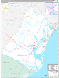 Georgetown County Wall Map Premium Style 2026