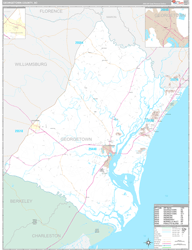 Georgetown County, SC Wall Map Premium Style 2024