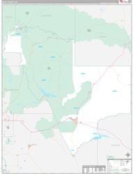 Gila County, AZ Wall Map Premium Style 2024