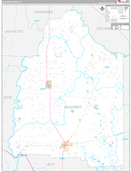 Gilchrist County Wall Map Premium Style 2026