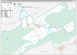 Giles County Wall Map Premium Style 2026