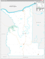 Gilliam County, OR Wall Map Premium Style 2026