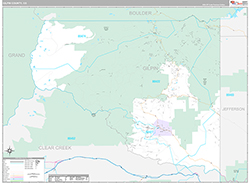 Gilpin County Wall Map Premium Style 2026