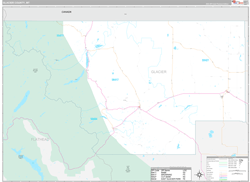 Glacier County, MT Wall Map Premium Style 2023