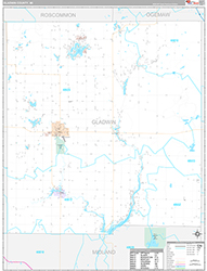 Gladwin County Wall Map Premium Style 2026