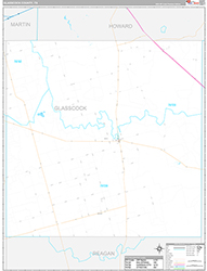 Glasscock County Wall Map Premium Style 2026