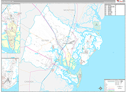 Glynn County Wall Map Premium Style 2026