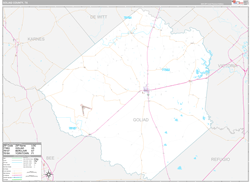 Goliad County, TX Wall Map Premium Style 2024