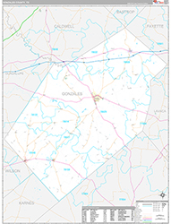 Gonzales County Wall Map Premium Style 2026