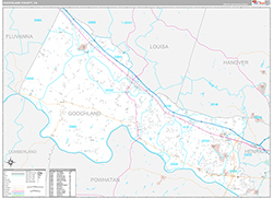 Goochland County Wall Map Premium Style 2026