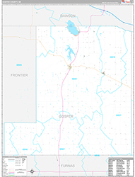 Gosper County Wall Map Premium Style 2026