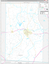Grady County Wall Map Premium Style 2026