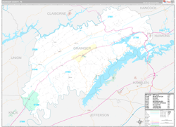 Grainger County, TN Wall Map Premium Style 2024