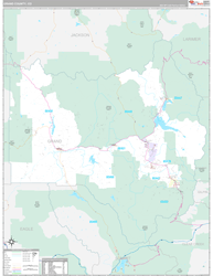 Grand County, CO Wall Map Premium Style 2024