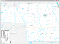 Grant County Wall Map Premium Style 2026