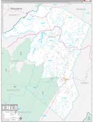 Grant County Wall Map Premium Style 2026
