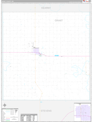 Grant County, KS Wall Map Premium Style 2024