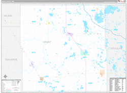 Grant County, MN Wall Map Premium Style 2024
