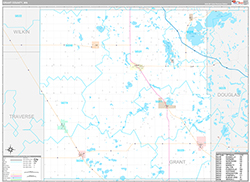 Grant County, MN Wall Map Premium Style 2026