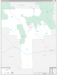 Grant County, NM Wall Map Premium Style 2024
