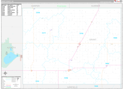 Grant County, OK Wall Map Premium Style 2024