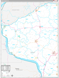 Grant County, WI Wall Map Premium Style 2026