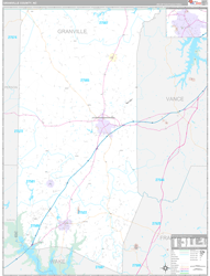 Granville County, NC Wall Map Premium Style 2024