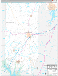 Granville County, NC Wall Map Premium Style 2026