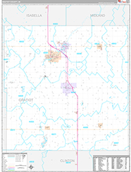 Gratiot County Wall Map Premium Style 2026