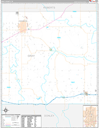Gray County Wall Map Premium Style 2026