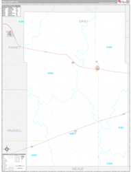 Gray County, KS Wall Map Premium Style 2024
