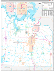 Grayson County Wall Map Premium Style 2026